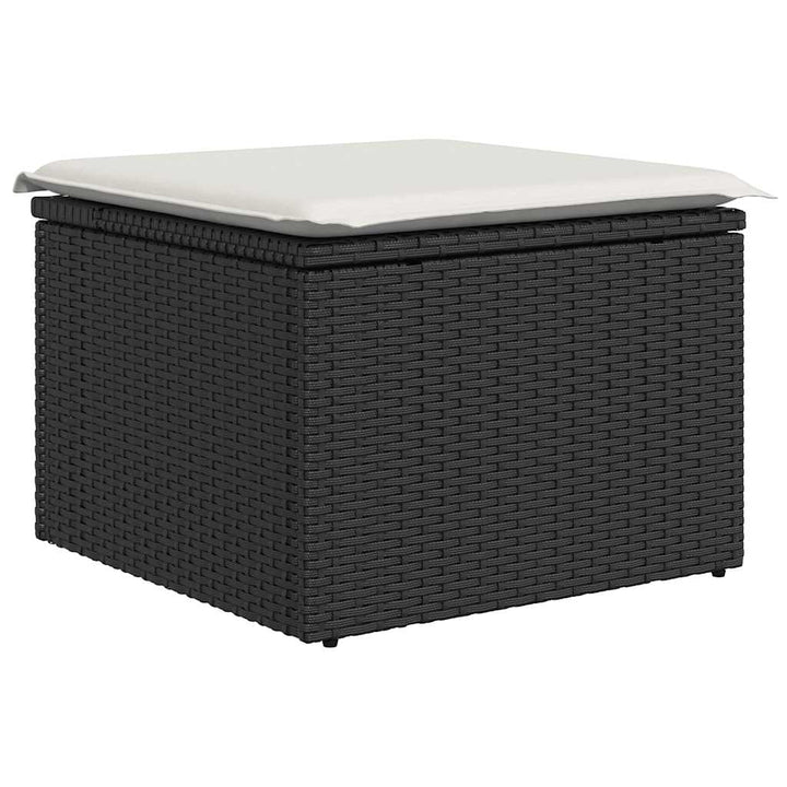 sofasæt til haven 8 dele med hynder polyrattan sort