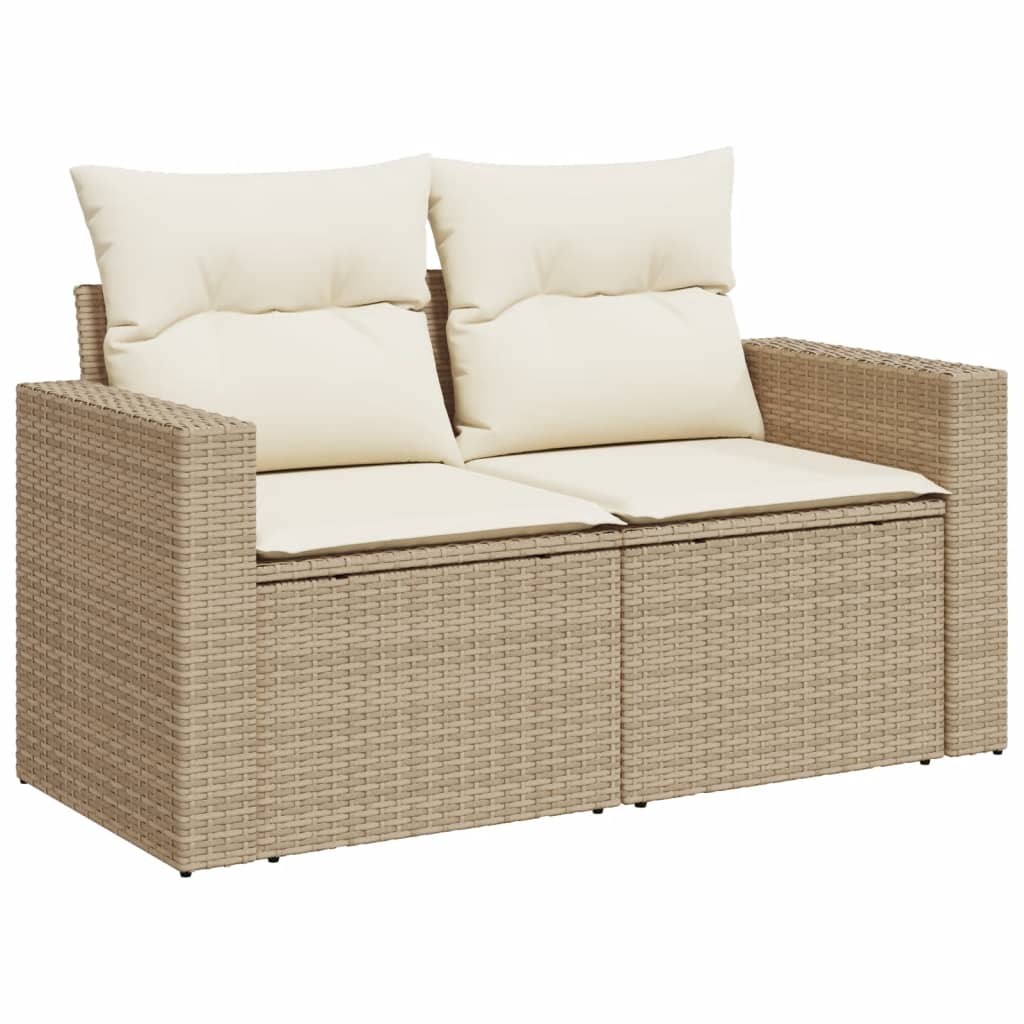 sofasæt til haven 8 dele med hynder polyrattan beige