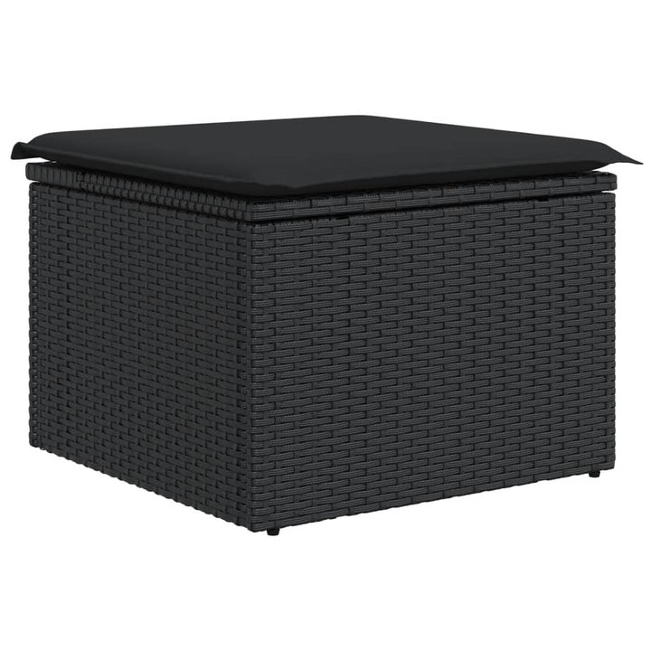 sofasæt til haven 8 dele med hynder polyrattan sort