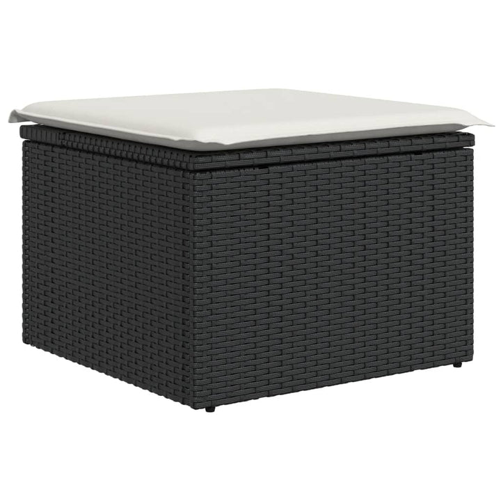 sofasæt til haven 8 dele med hynder polyrattan sort