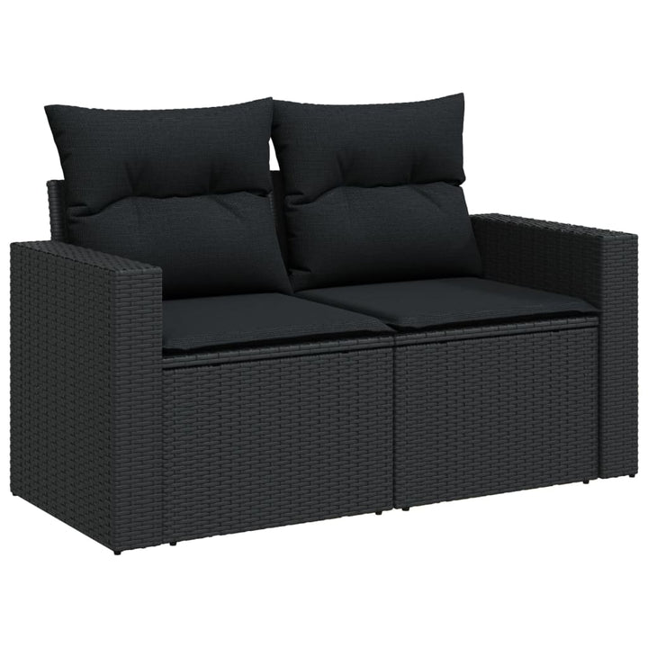 sofasæt til haven 10 dele med hynder polyrattan sort