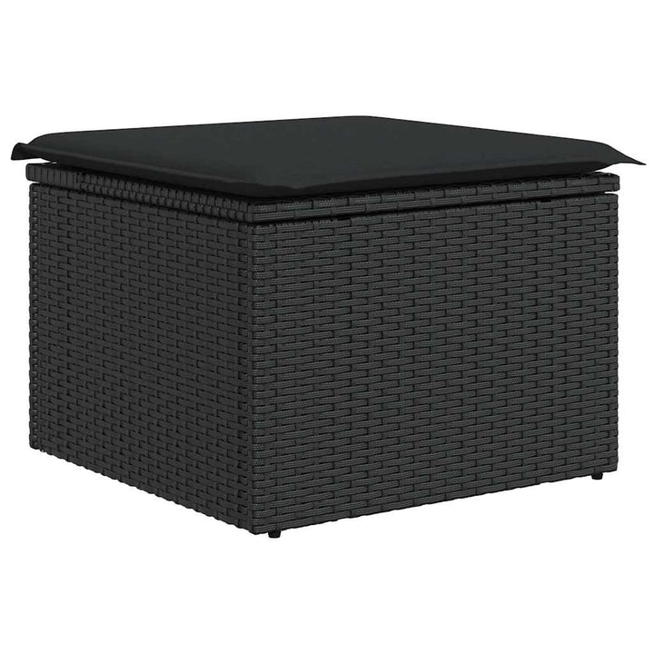 sofasæt til haven 10 dele med hynder polyrattan sort