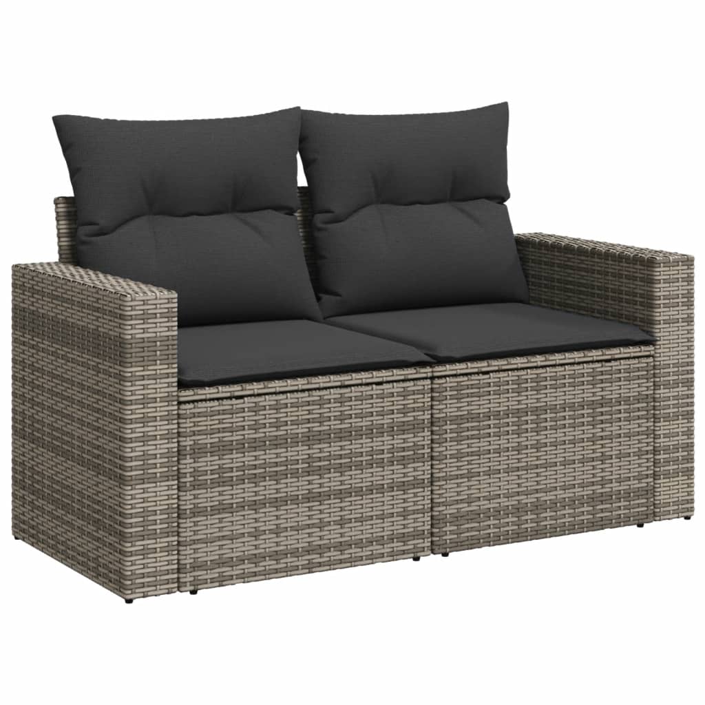 sofasæt til haven 13 dele med hynder polyrattan grå