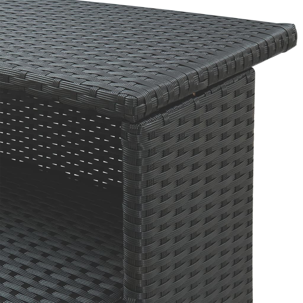 barsæt til haven 5 dele med hynder polyrattan sort