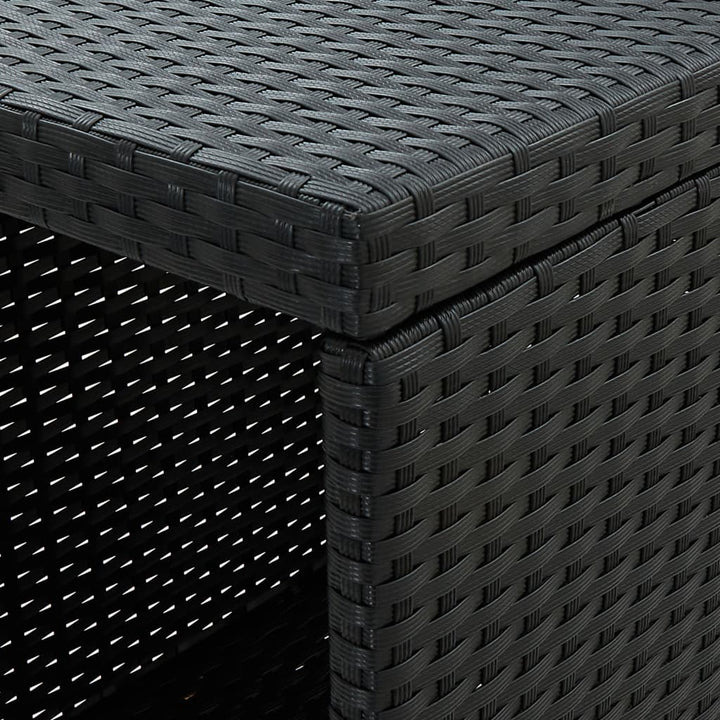 barsæt til haven 5 dele med hynder polyrattan sort