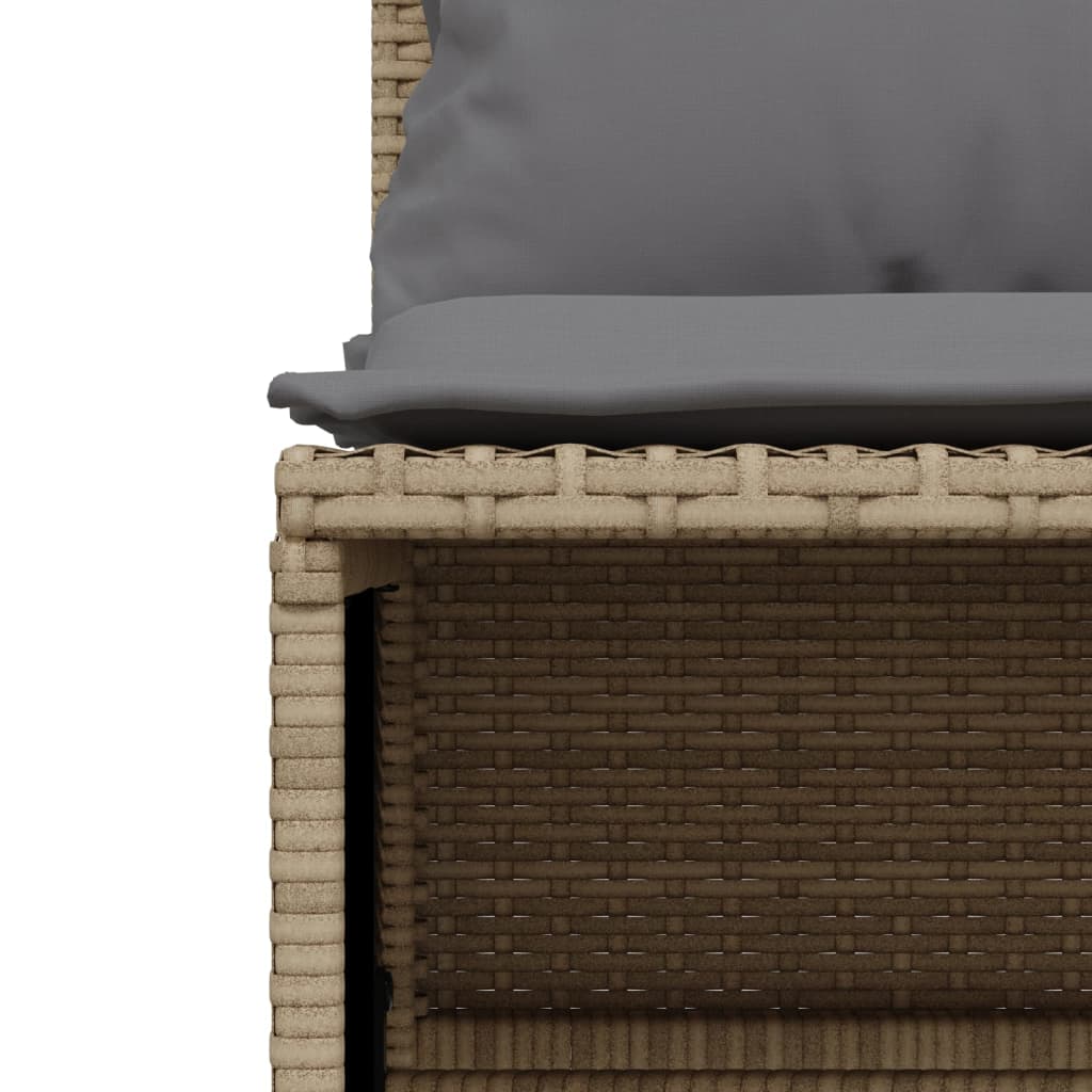 sofasæt til haven 5 dele med hynder polyrattan beige