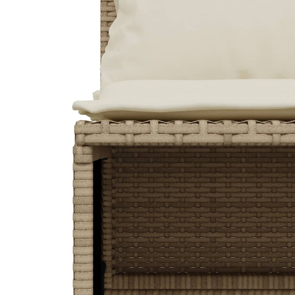 sofasæt til haven 5 dele med hynder polyrattan beige