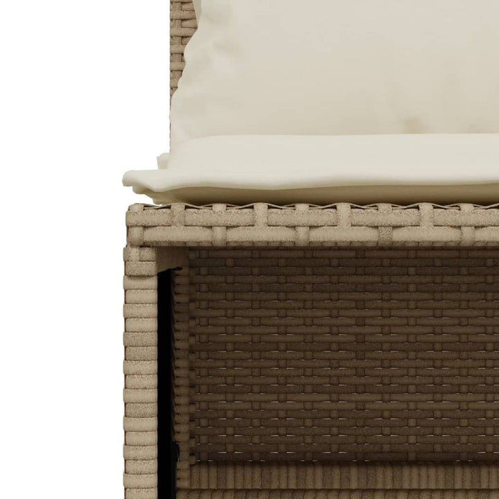 sofasæt til haven 5 dele med hynder polyrattan beige