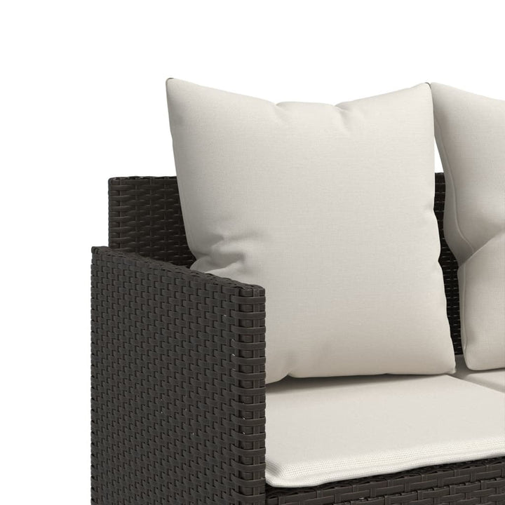 sofasæt til haven 5 dele med hynder polyrattan brun