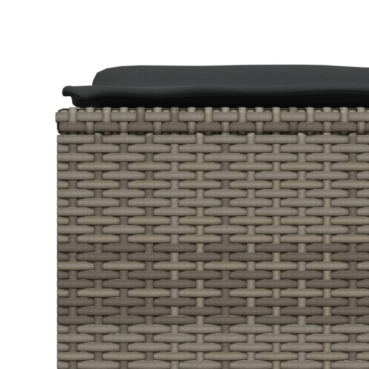 sofasæt 5 dele med hynder polyrattan grå