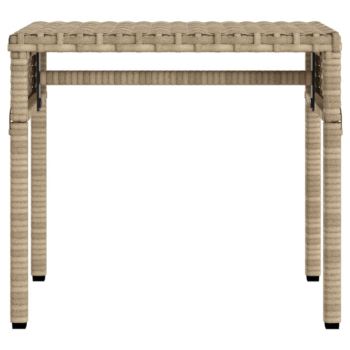 liggestole 2 stk. med baldakiner og bord polyrattan beige