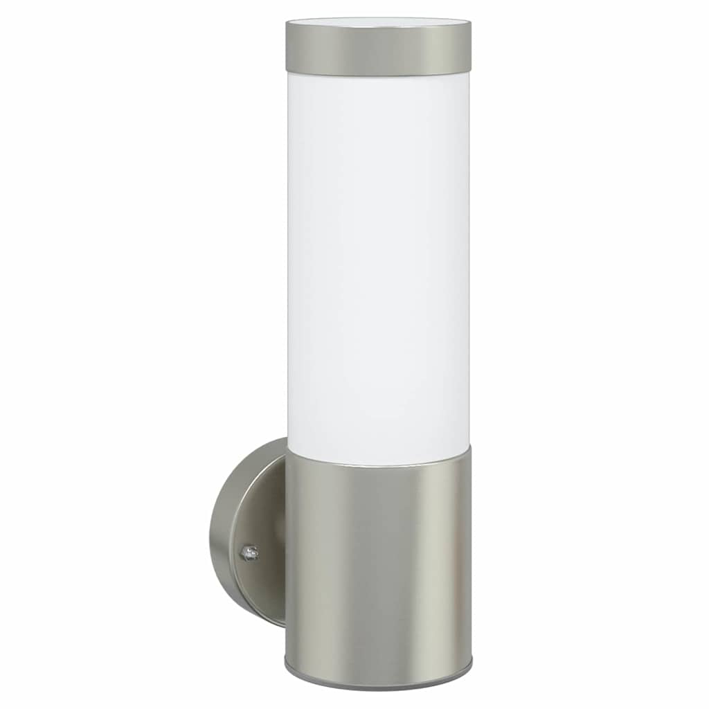 Udendørs væglampe 2 pcs Sølv 12 x 8,5 x 27 cm
