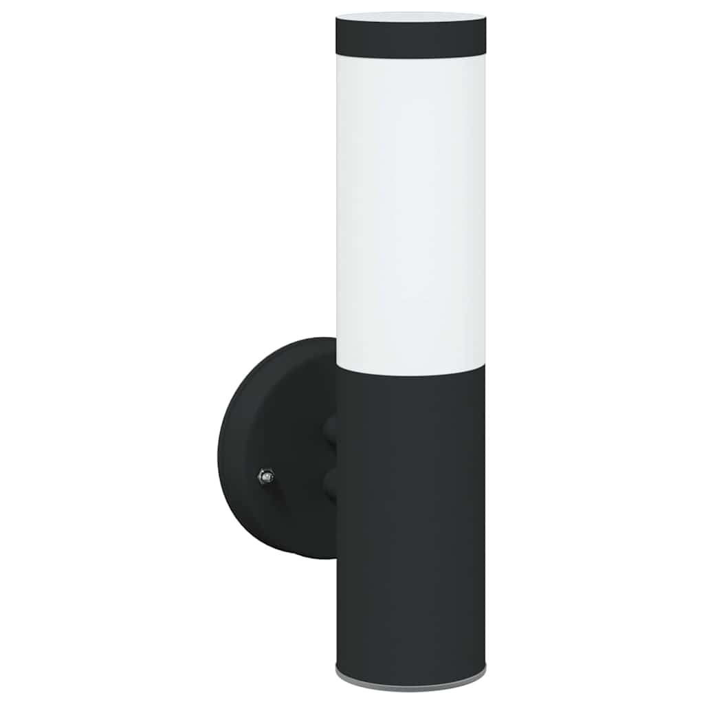 Udendørs væglampe 2 pcs Sort 15 x 7,5 x 33 cm