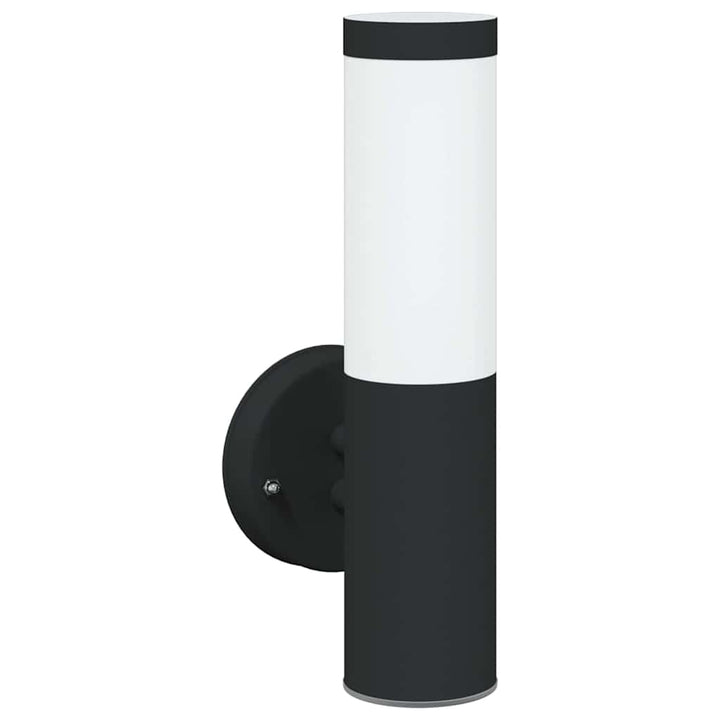 Udendørs væglampe 2 pcs Sort 15 x 7,5 x 33 cm