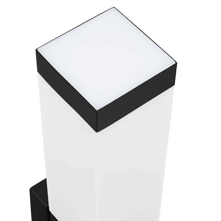 Udendørs væglampe 2 pcs Sort 10.5 x 6 x 33 cm