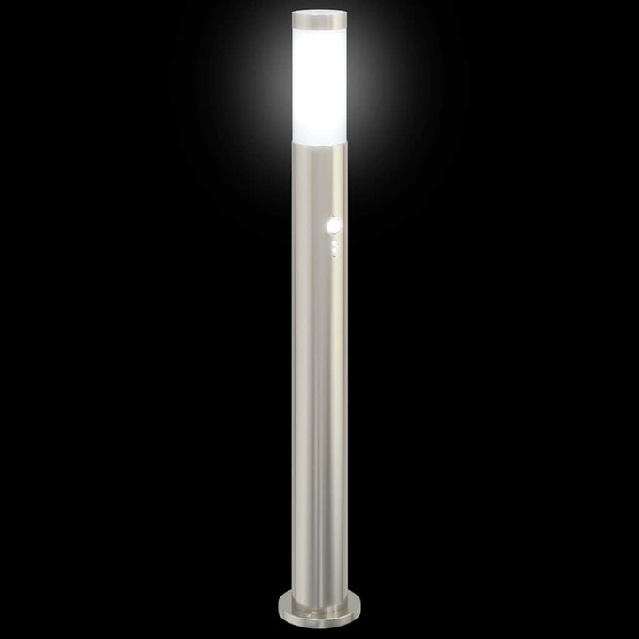 pullertlampe med sensor 80 cm rustfrit stål IP44