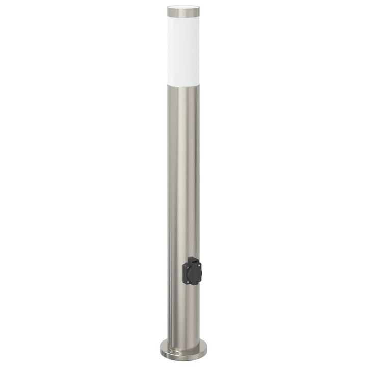 pullertlamper med stikkontakt 3 stk. 80 cm rustfrit stål IP44