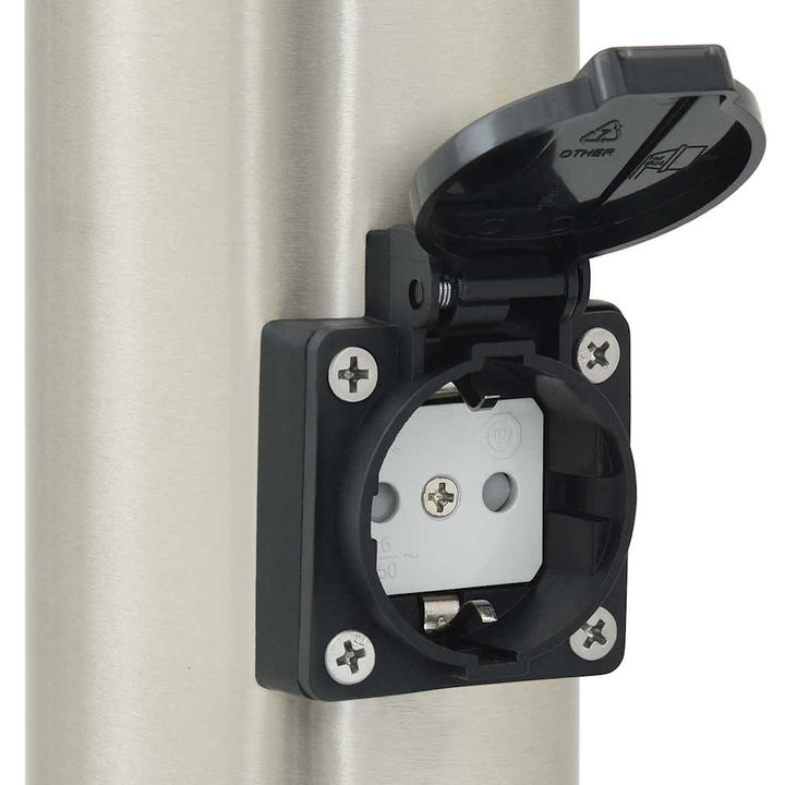 pullertlamper med sensor og stikkontakt 3 stk. 50 cm rustfrit stål IP44