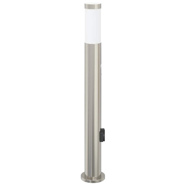 pullertlampe med sensor og stikkontakt 80 cm rustfrit stål IP44