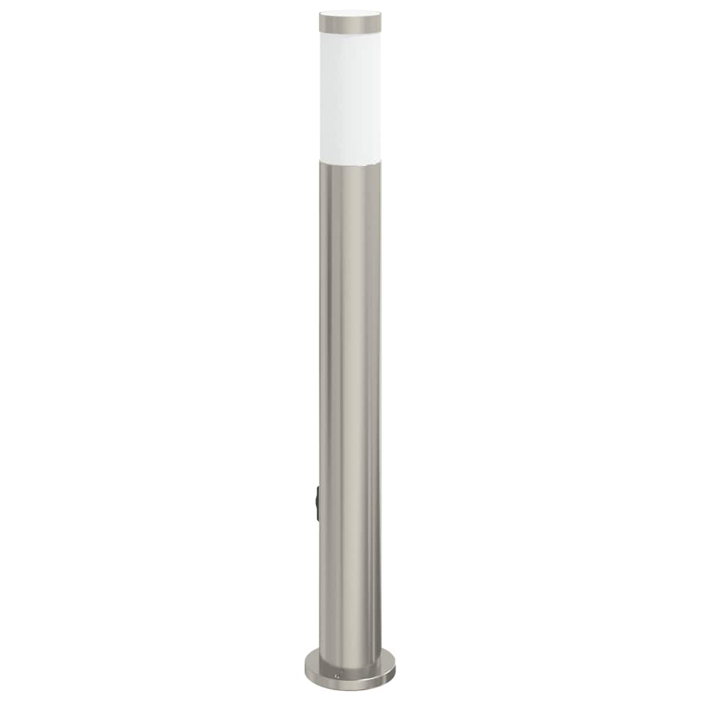 pullertlampe med sensor og stikkontakt 80 cm rustfrit stål IP44