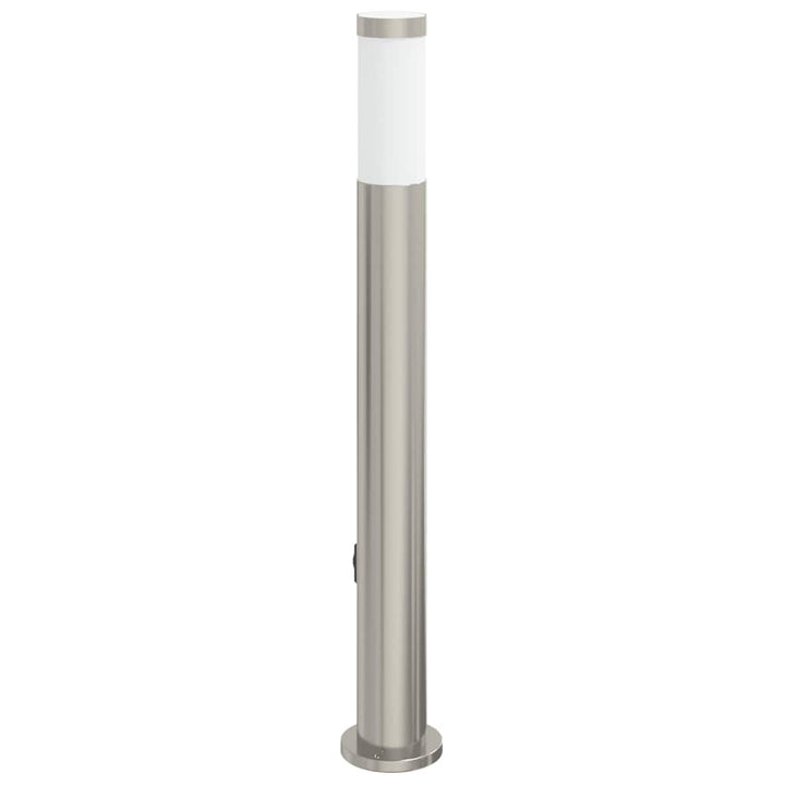 pullertlampe med sensor og stikkontakt 80 cm rustfrit stål IP44