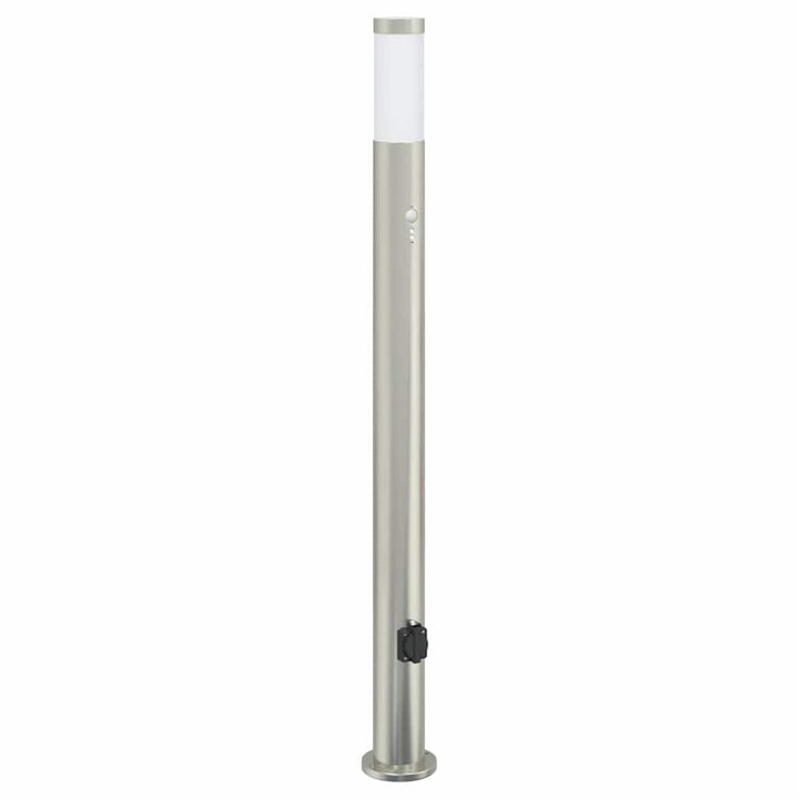pullertlampe med sensor og stikkontakt 110 cm rustfrit stål IP44