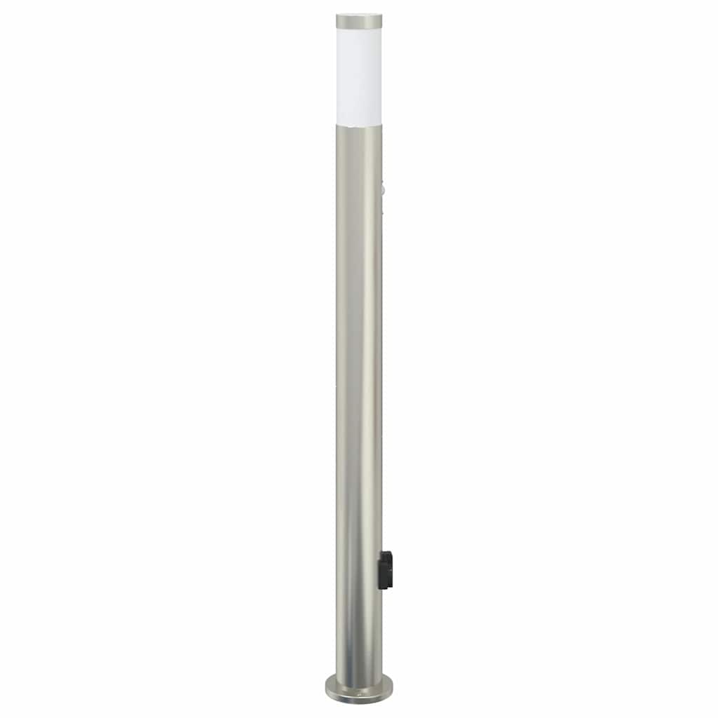 pullertlampe med sensor og stikkontakt 110 cm rustfrit stål IP44
