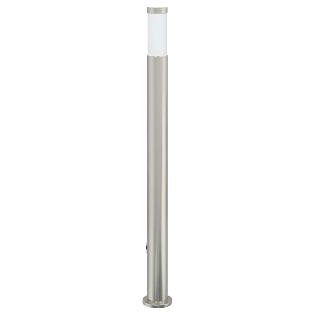 pullertlampe med sensor og stikkontakt 110 cm rustfrit stål IP44