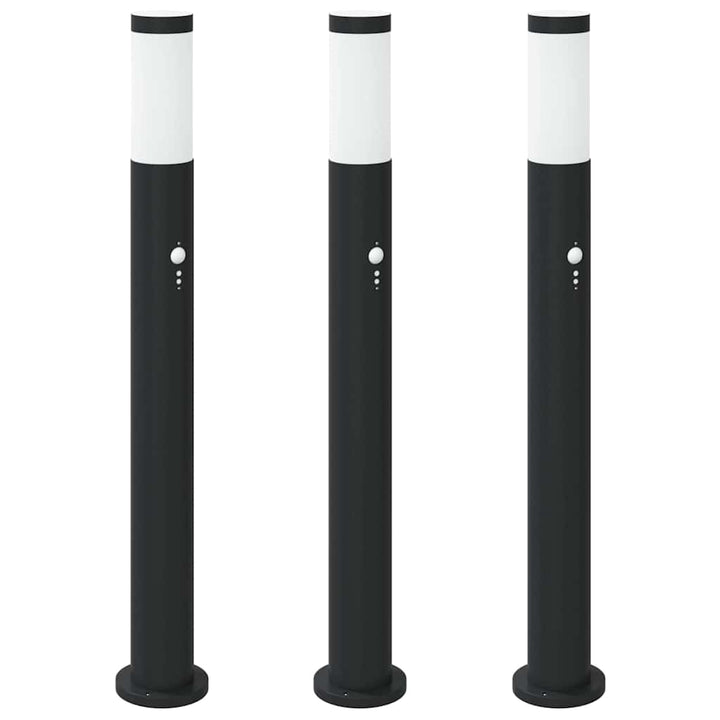 pullertlamper med sensor 3 stk. 80 cm rustfrit stål IP44