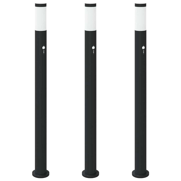 pullertlamper med sensor 3 stk. 110 cm rustfrit stål IP44
