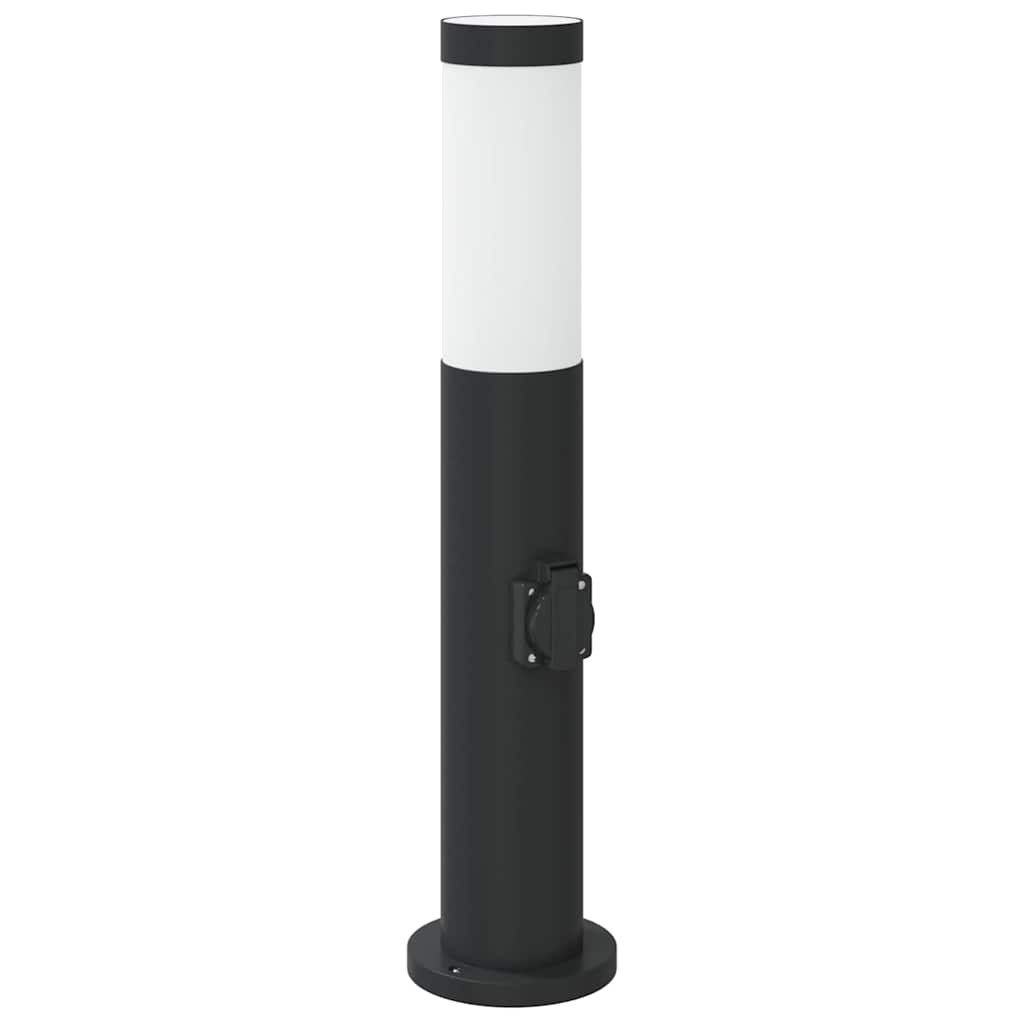 pullertlamper med stikkontakt 3 stk. 50 cm rustfrit stål IP44