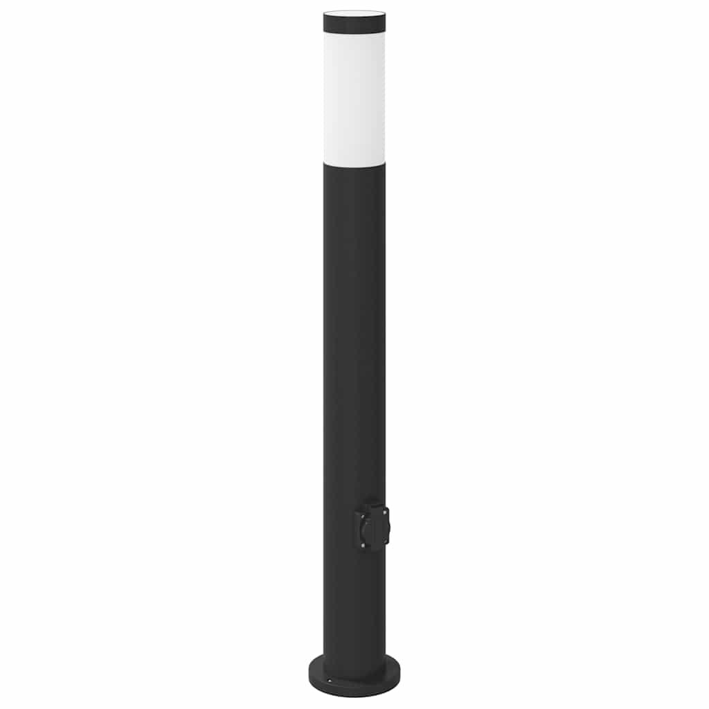 pullertlamper med stikkontakt 3 stk. 80 cm rustfrit stål IP44