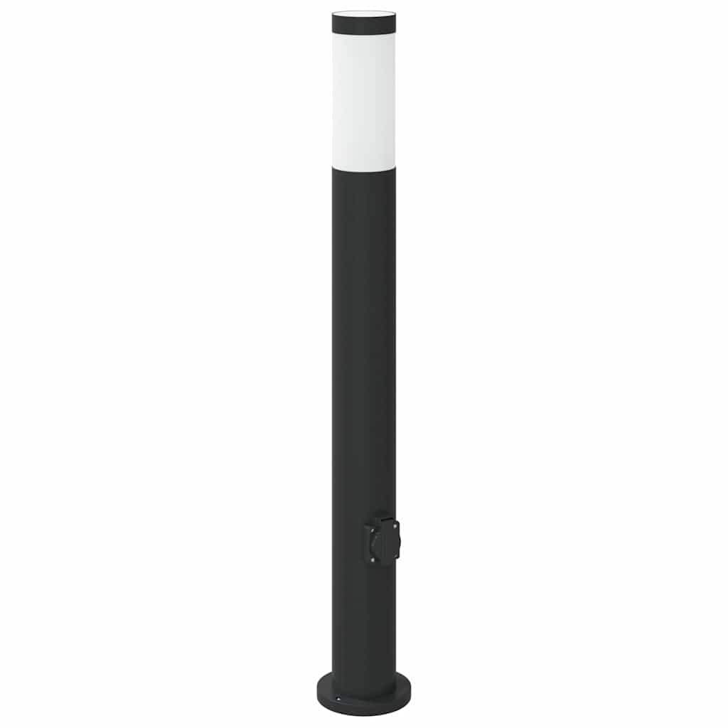 pullertlamper med stikkontakt 3 stk. 80 cm rustfrit stål IP44