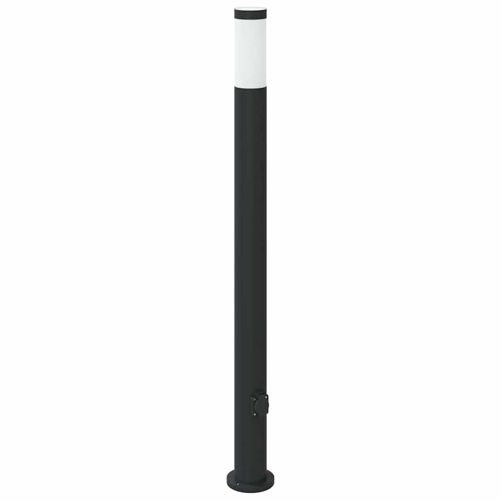 pullertlamper med stikkontakt 3 stk. 110 cm rustfrit stål IP44