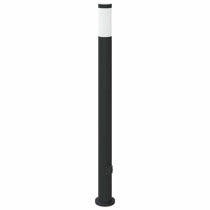 pullertlamper med stikkontakt 3 stk. 110 cm rustfrit stål IP44