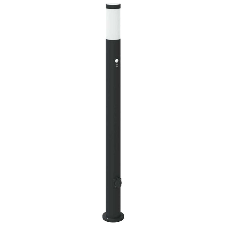 pullertlamper med sensor og stikkontakt 3 stk. 110 cm rustfrit stål IP44