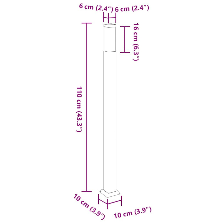 pullertlampe 110 cm rustfrit stål IP44