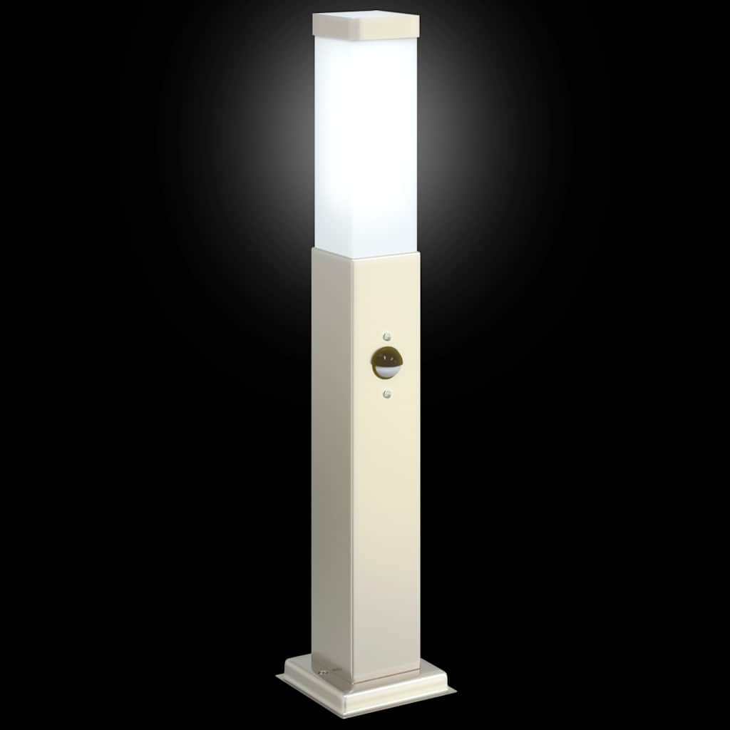 pullertlampe med sensor 50 cm rustfrit stål IP44