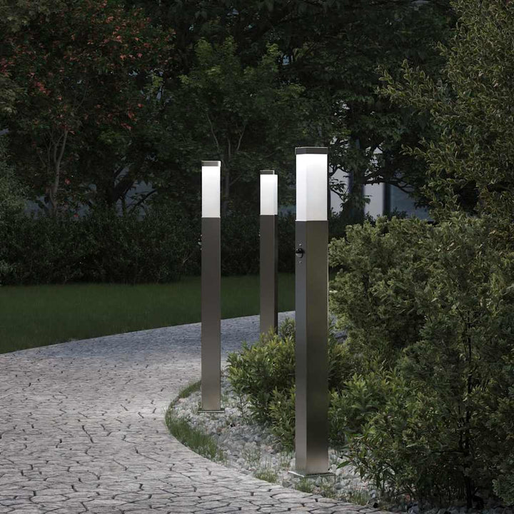 pullertlamper med sensor 3 stk. 80 cm rustfrit stål IP44