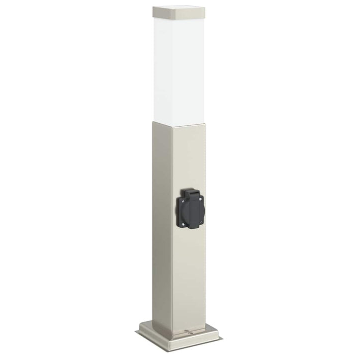 pullertlamper med stikkontakt 3 stk. 50 cm rustfrit stål IP44