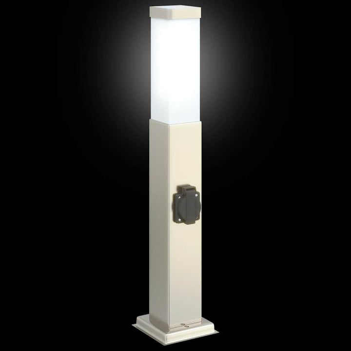 pullertlamper med stikkontakt 3 stk. 50 cm rustfrit stål IP44