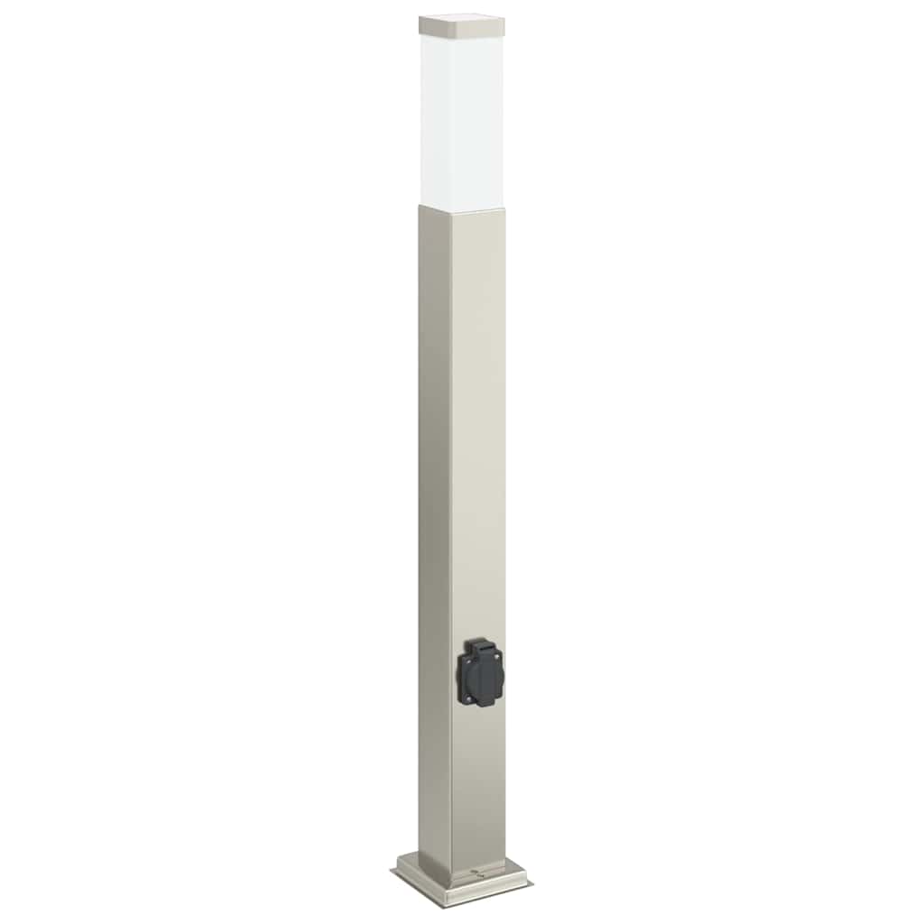 pullertlamper med stikkontakt 3 stk. 80 cm rustfrit stål IP44