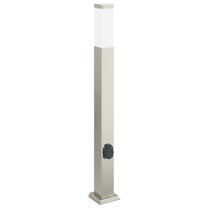 pullertlamper med stikkontakt 3 stk. 80 cm rustfrit stål IP44