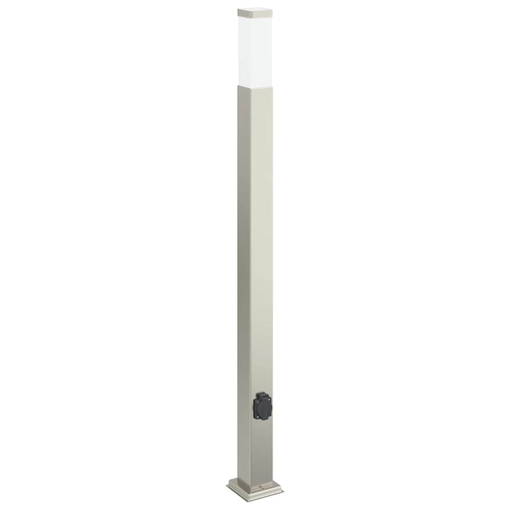 pullertlamper med stikkontakt 3 stk. 110 cm rustfrit stål IP44