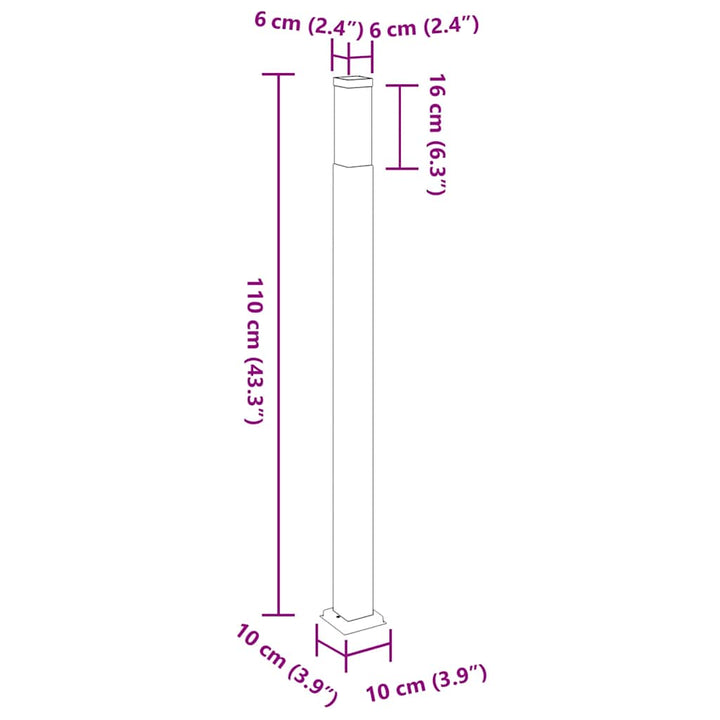 pullertlamper 3 stk. 110 cm sort IP44