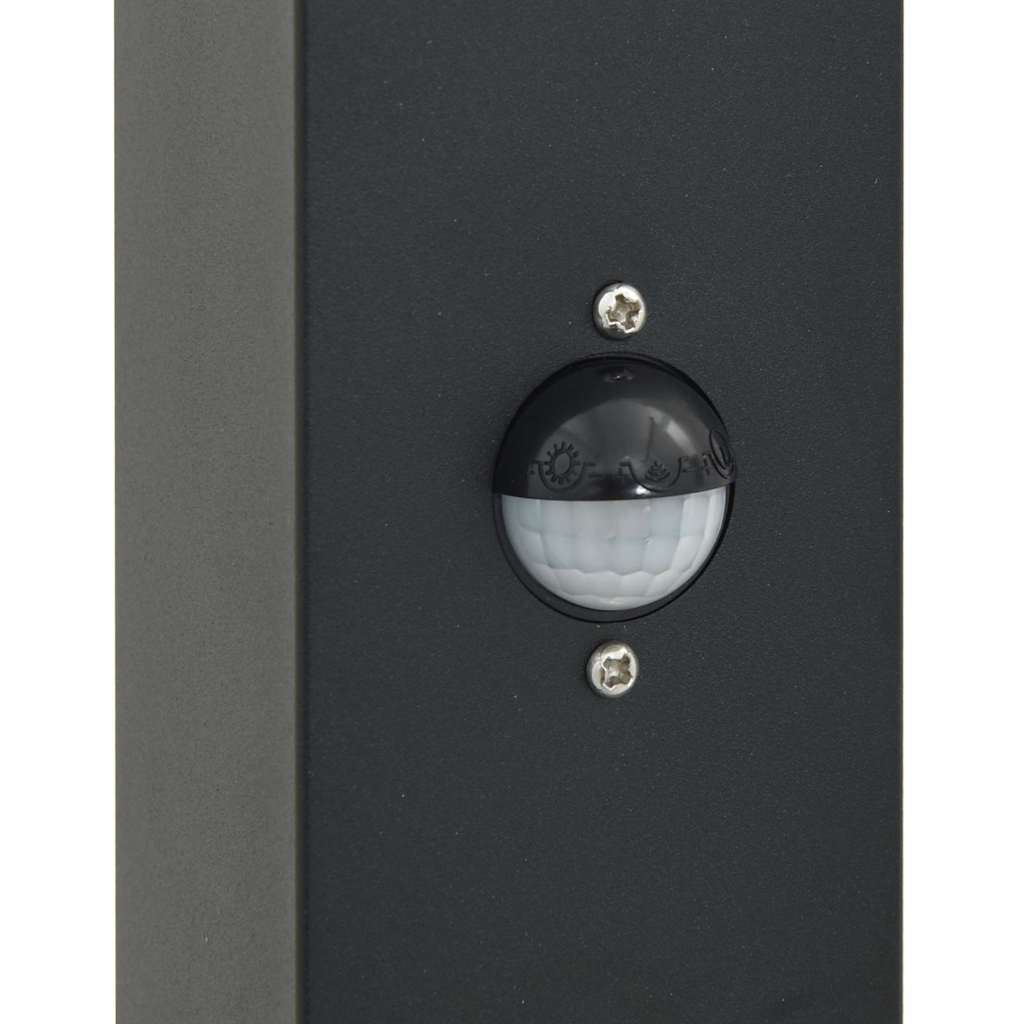 pullertlampe med sensor 50 cm sort IP44