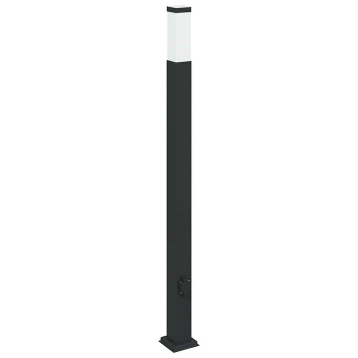 pullertlampe med stikkontakt 110 cm sort IP44