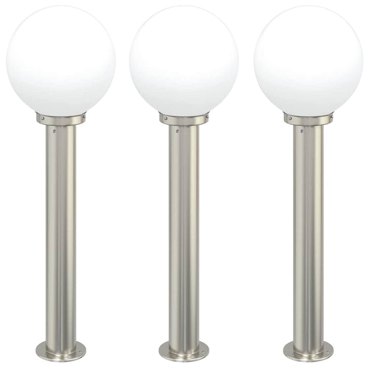 pullertlamper 3 stk. 80 cm rustfrit stål IP44