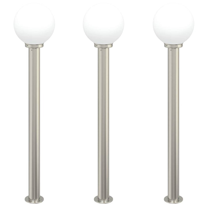 pullertlamper 3 stk. 120 cm rustfrit stål IP44