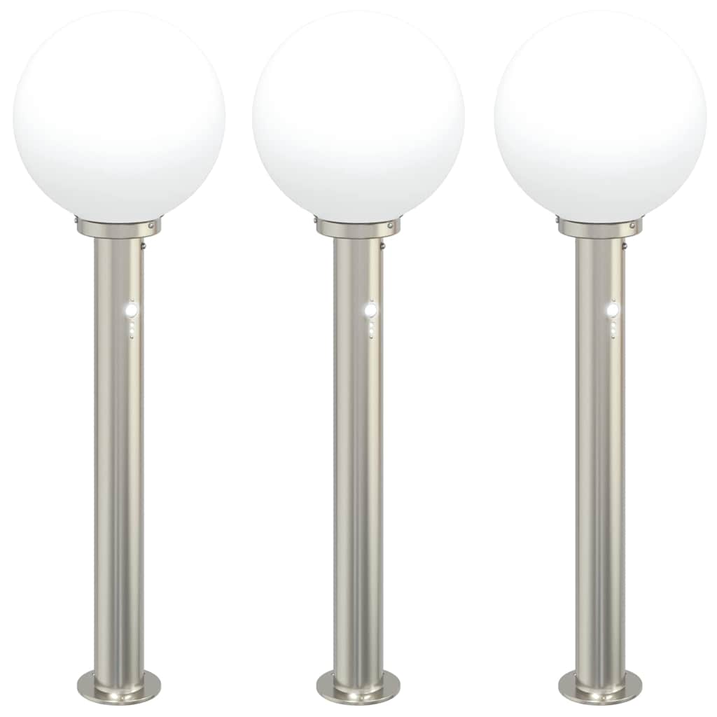 pullertlamper med sensor 3 stk. 80 cm rustfrit stål IP44
